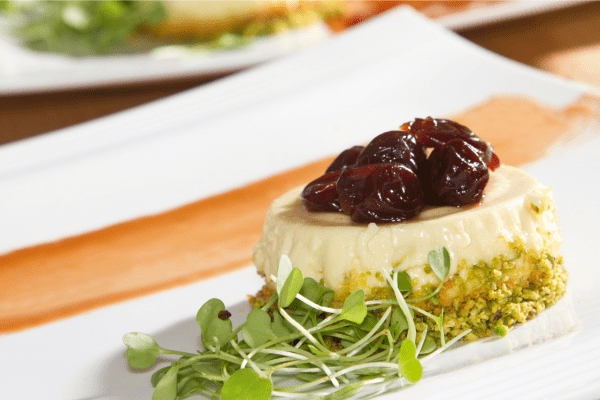 flan à la pistache